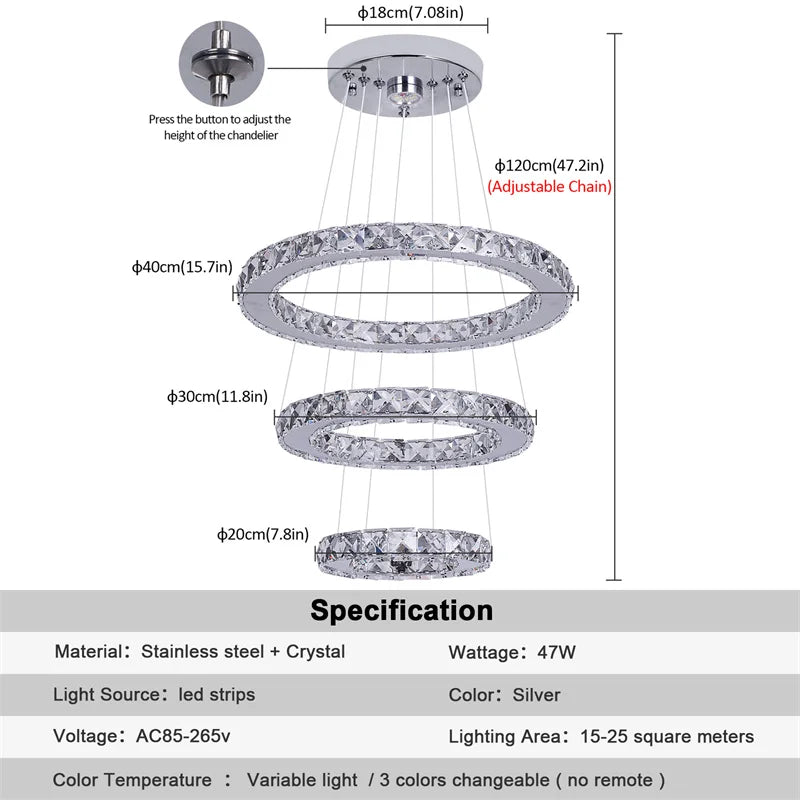 Lustre Cristal Ancien — Entrée