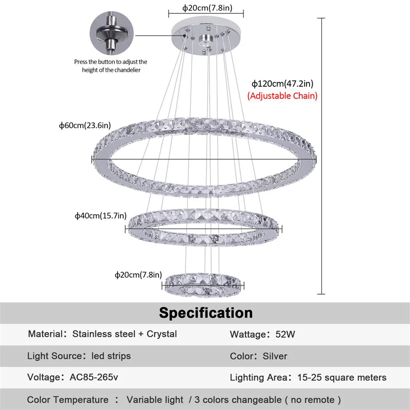Lustre Cristal Ancien — Entrée