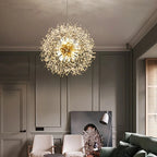 Lustre Pissenlit LED Design Étoilé — Fireball Créatif — Salon et Chambre