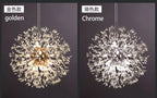 Lustre Pissenlit LED Design Étoilé — Fireball Créatif — Salon et Chambre
