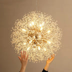 Lustre Pissenlit LED Design Étoilé — Fireball Créatif — Salon et Chambre
