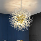 Lustre Pissenlit LED Design Étoilé — Fireball Créatif — Salon et Chambre