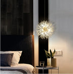 Lustre Pissenlit LED Design Étoilé — Fireball Créatif — Salon et Chambre