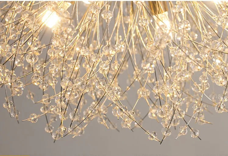 Lustre Pissenlit LED Design Étoilé — Fireball Créatif — Salon et Chambre