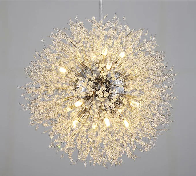 Lustre Pissenlit LED Design Étoilé — Fireball Créatif — Salon et Chambre