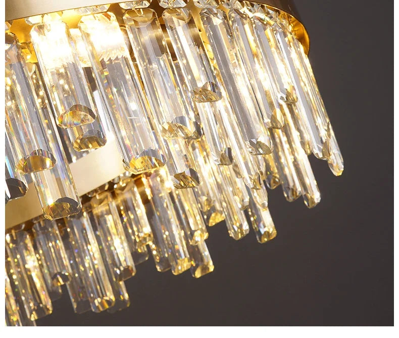 Lustre Cristal Moderne — Métal — 60cm