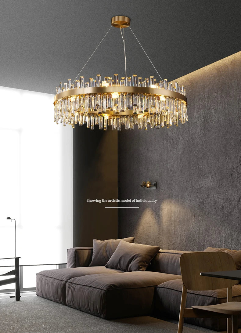 Lustre Cristal Moderne — Métal — Applique murale A