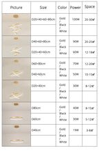 Lustre Anneau LED Villa Design — Fer Forgé Multi-anneaux — Salon et Chambre