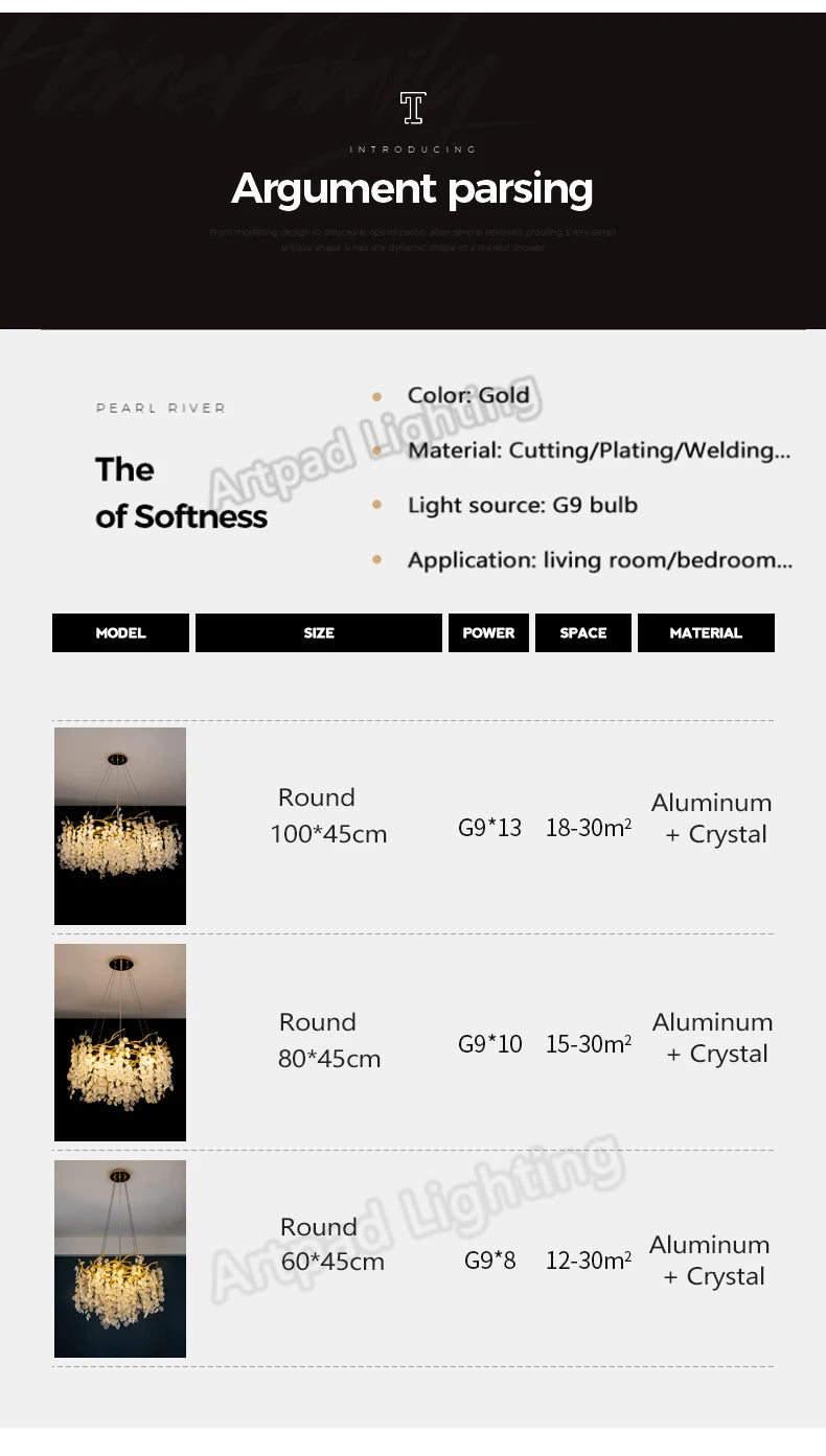 Grand Lustre Salon — Cristal