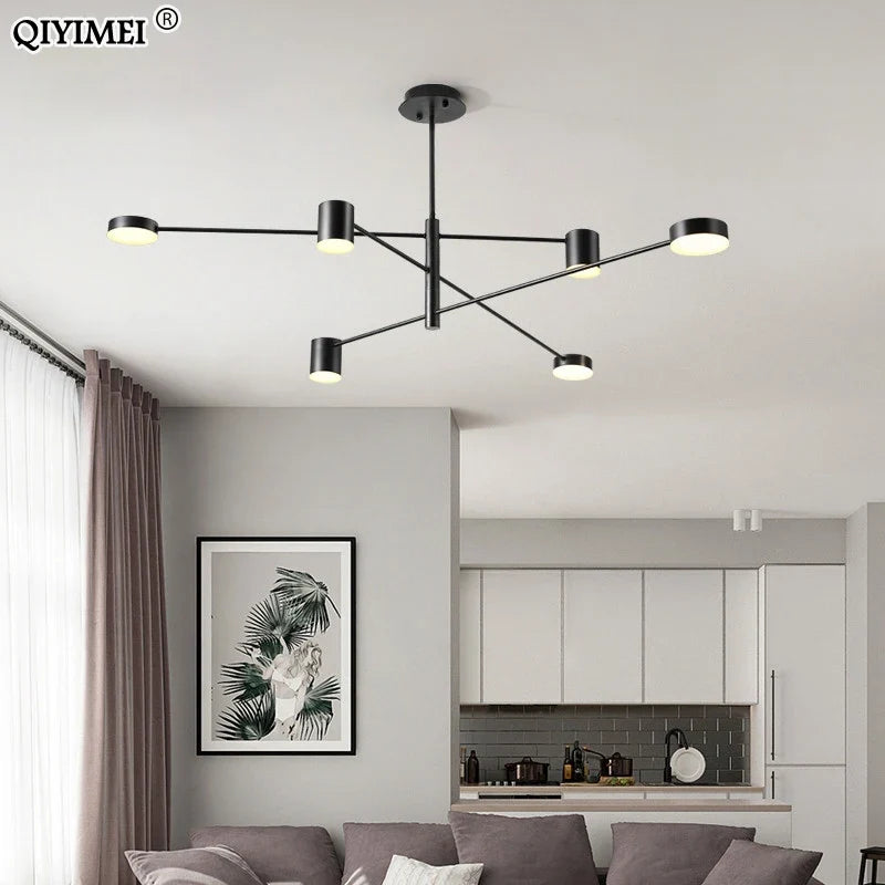 Lustre Chambre Ado — Noir — B Noir 5 ampoules