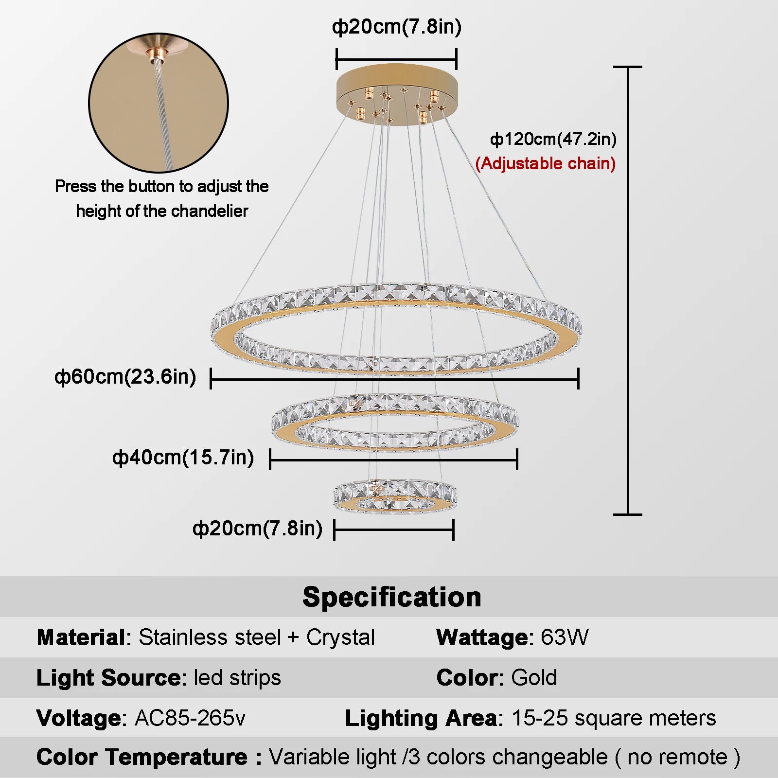 Lustre Cristal Pampilles