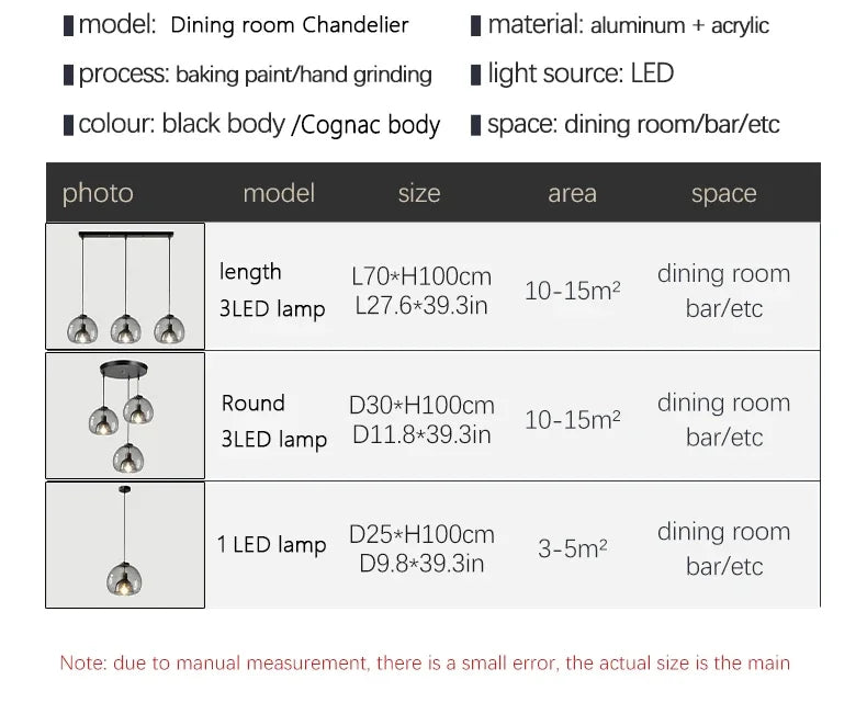Lustre Moderne LED — Chambre
