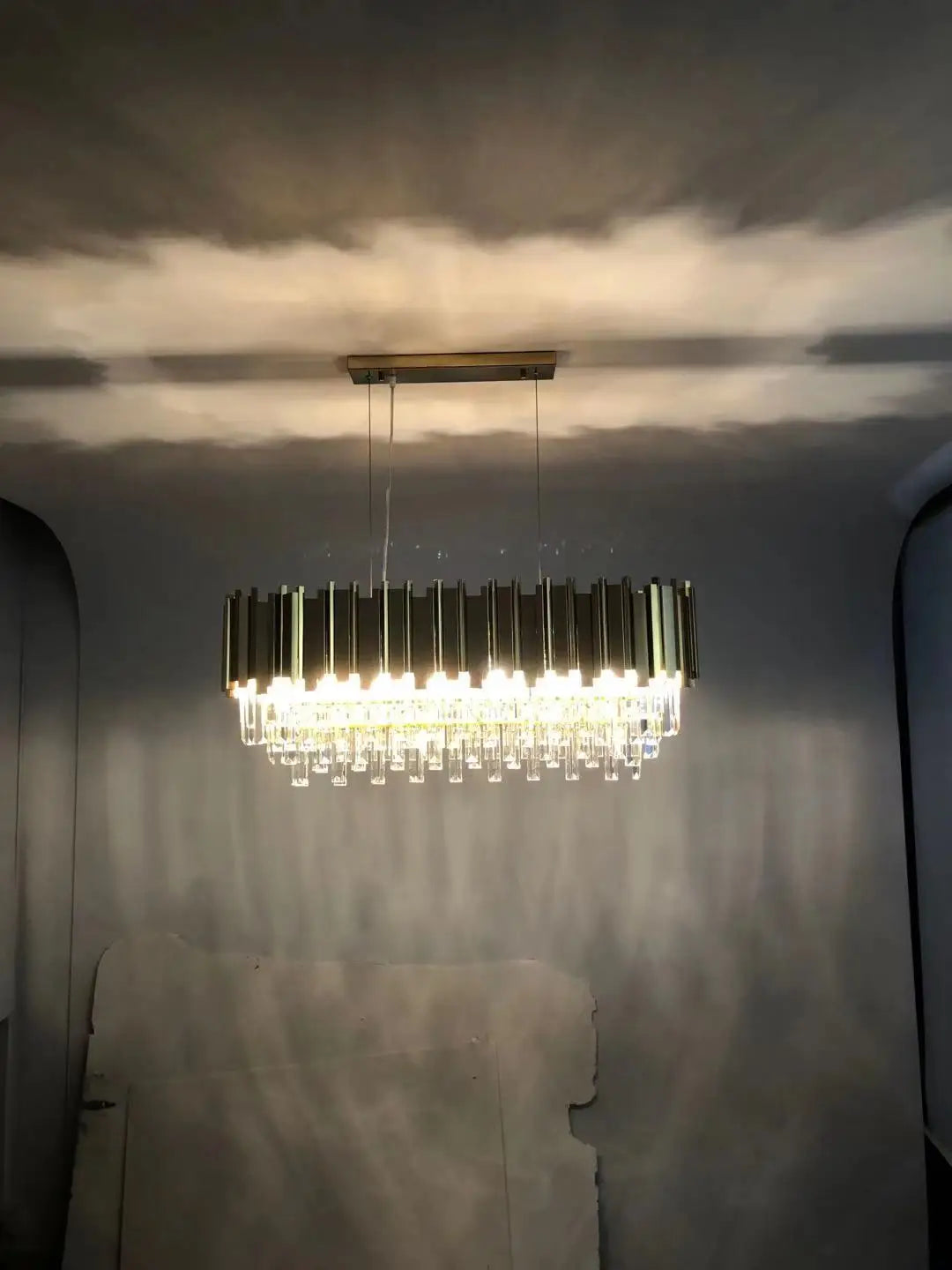 Lustre Cristal Design — Moderne — Oval 150cm