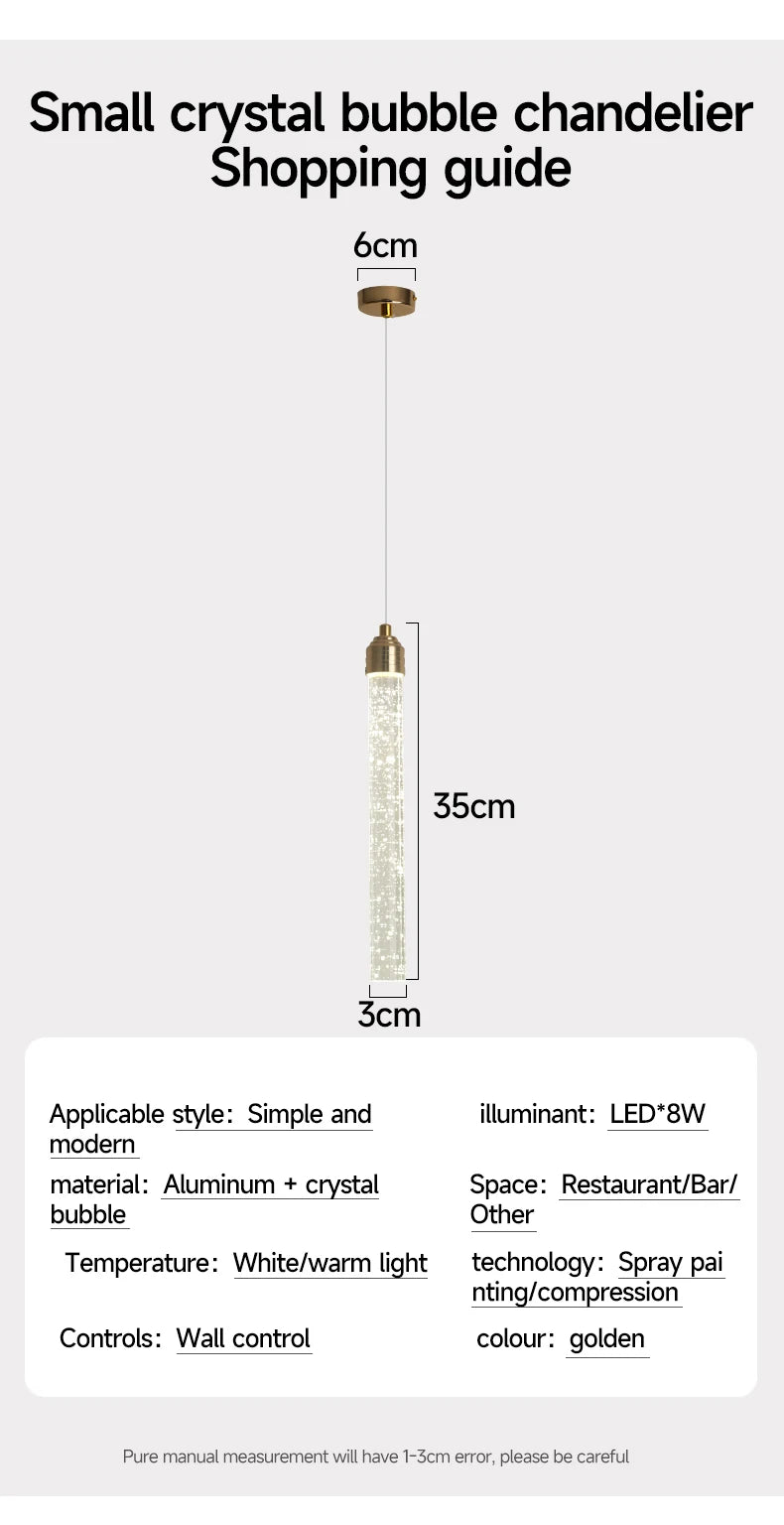 Suspension Cristal Luxe 35cm - Lustre Élégant LED