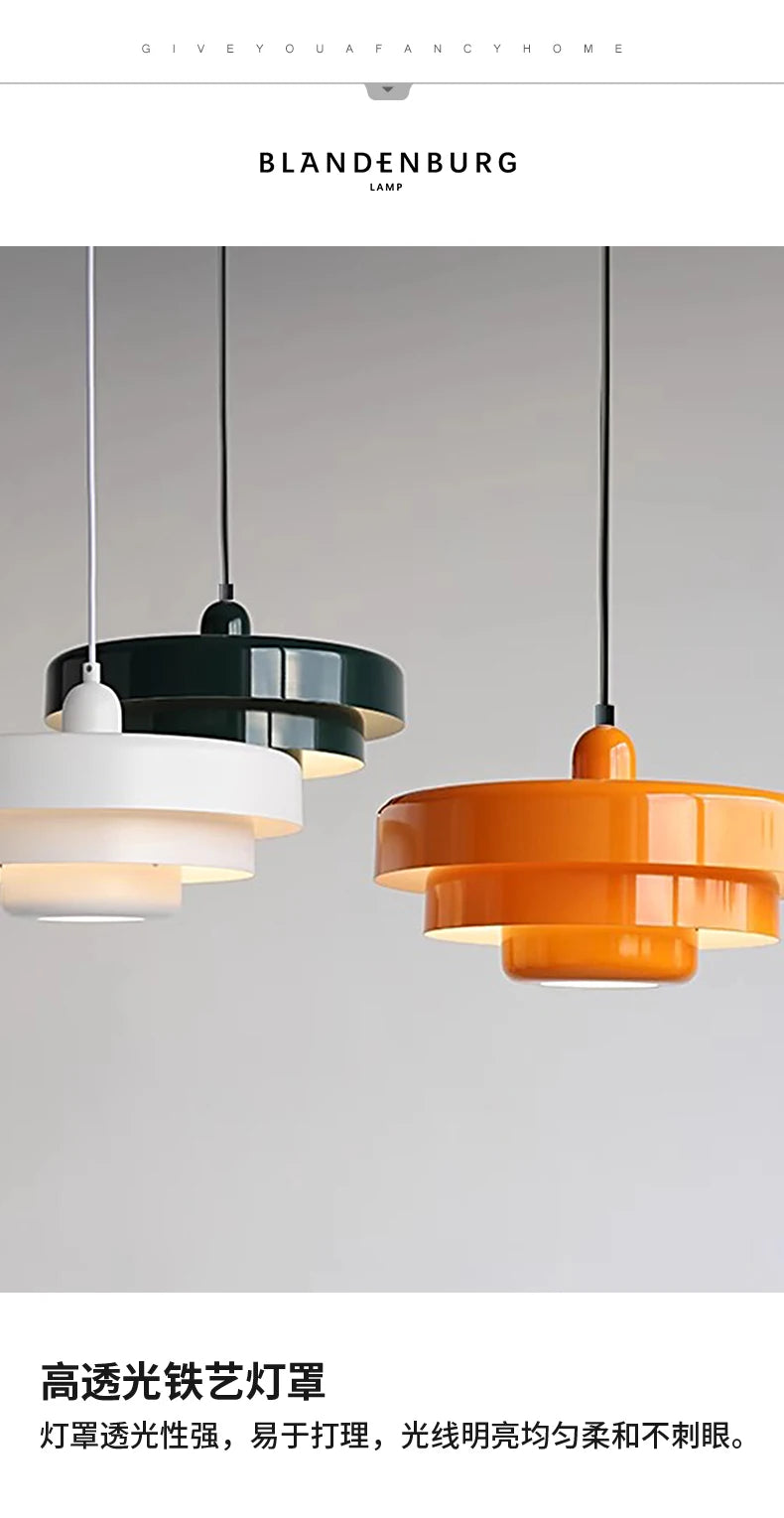 Lustre Suspension Rétro Médiéval — Bar Café Restaurant — LED Multicouleur