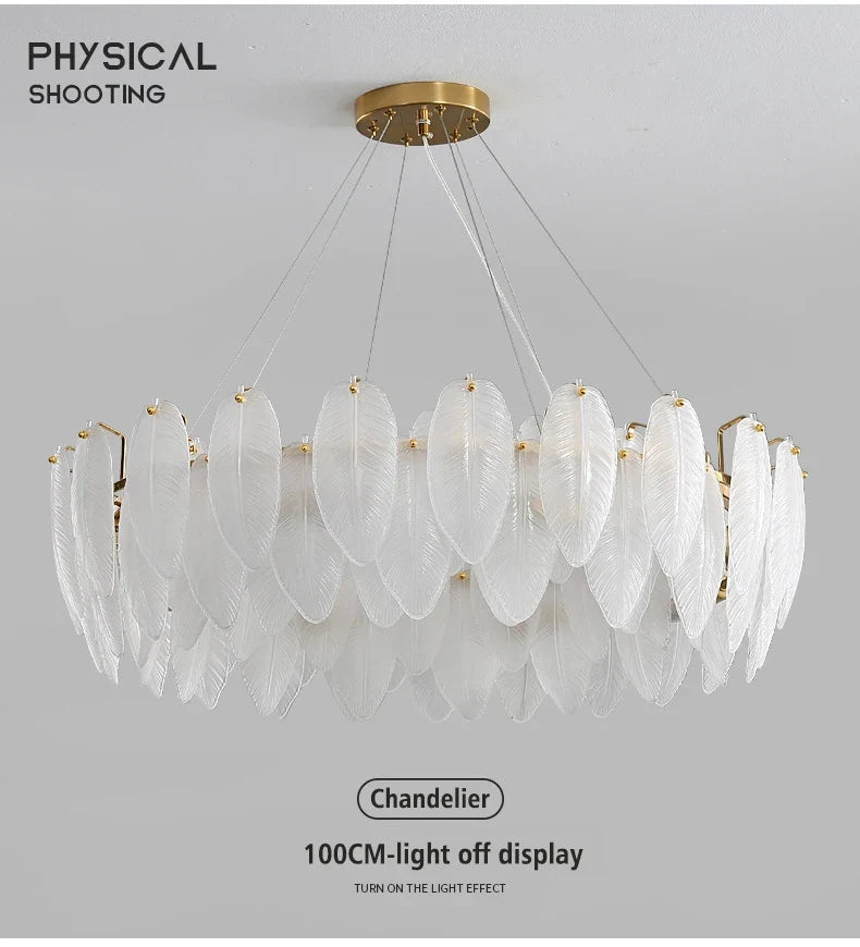 Lustre Chambre Bébé — Verre — Ovale L80cm