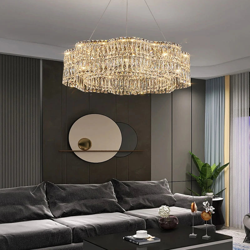 Lustre Salon Noir — Cristal