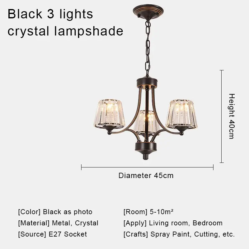 Lustre Salon Moderne — Plafonnier LED Cristal