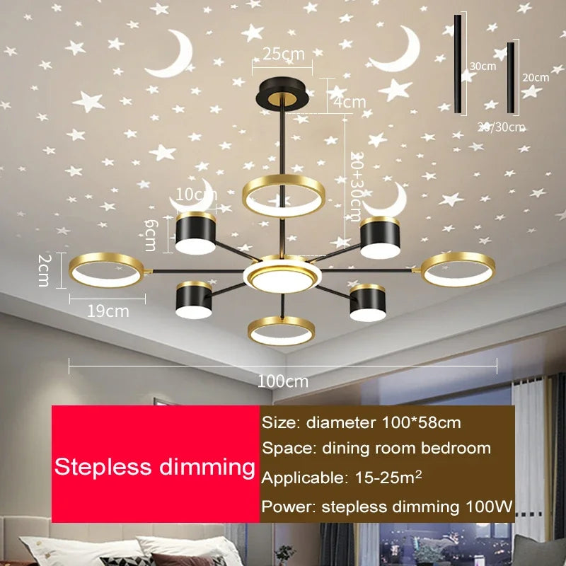 Lustre Moderne LED — Blanc