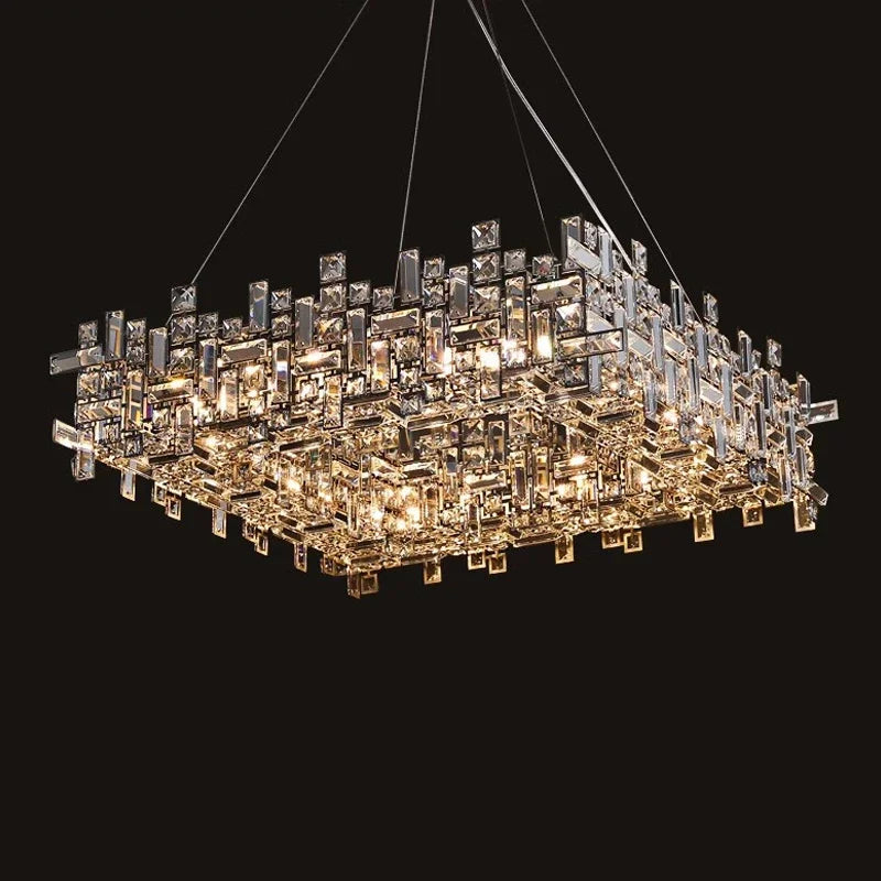 Lustre Salle à Manger Cristal — Métal