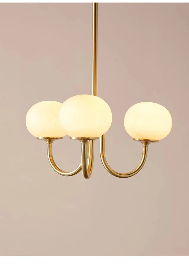 Lustre Art Déco — Nordique — 3 ampoules Rose