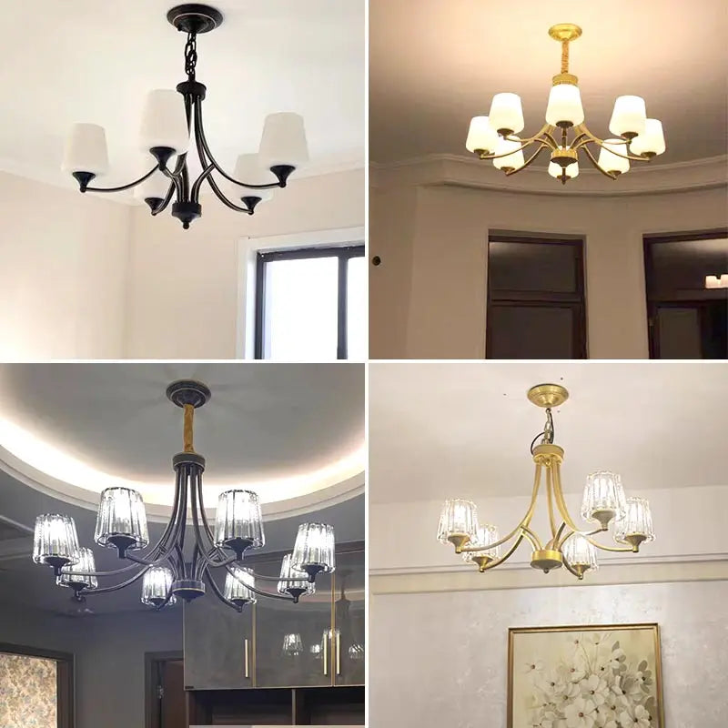 Lustre Salon Moderne — Plafonnier LED Cristal