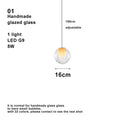 Lustre Design LED — Verre — 01 1 ampoule