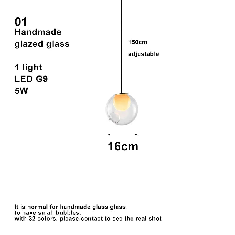 Lustre Design LED — Verre — 16 ampoules Applique murale