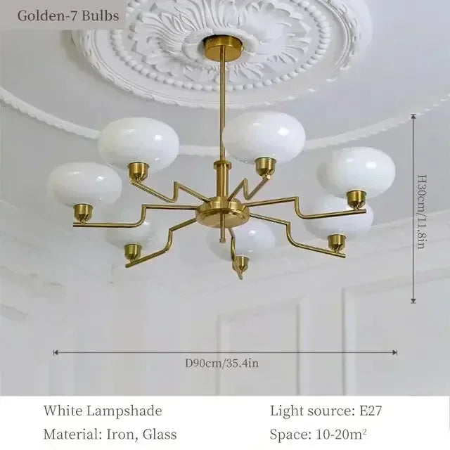 Lustre Vintage Industriel — Verre