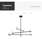 Lustre Noir Moderne — Verre
