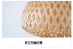 Suspension Bambou Tricotée à la Main | Lustre 26cm Naturel | Luminaire Artisanal Cosy