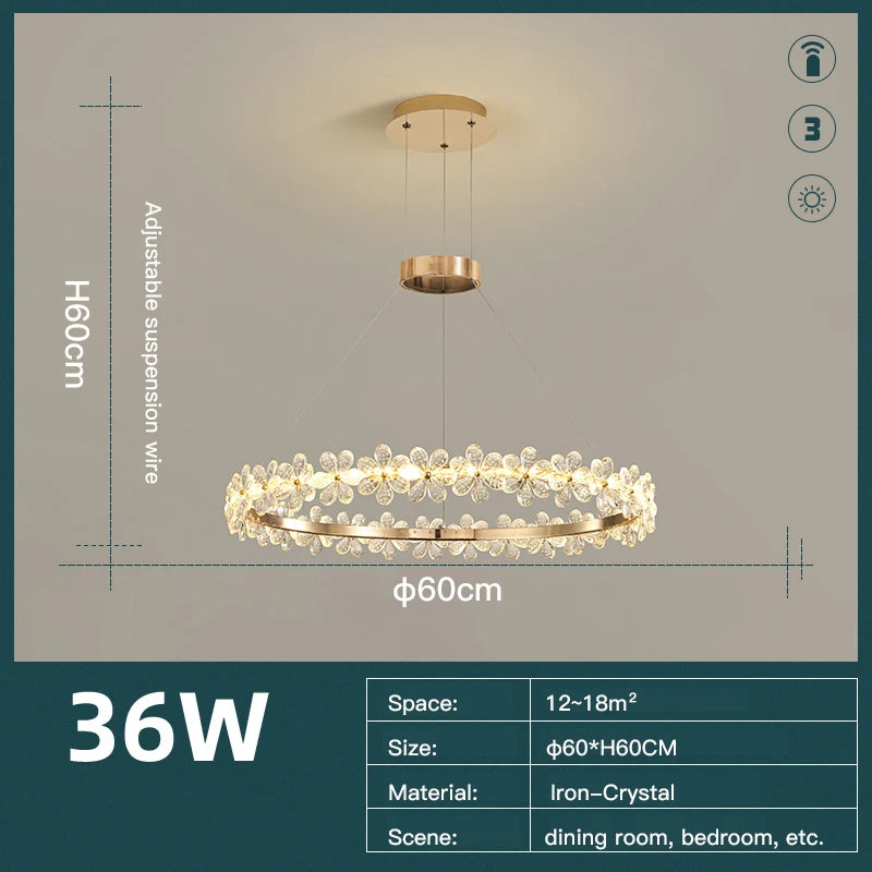 Lustre Cristal — Plafonnier LED Cristal