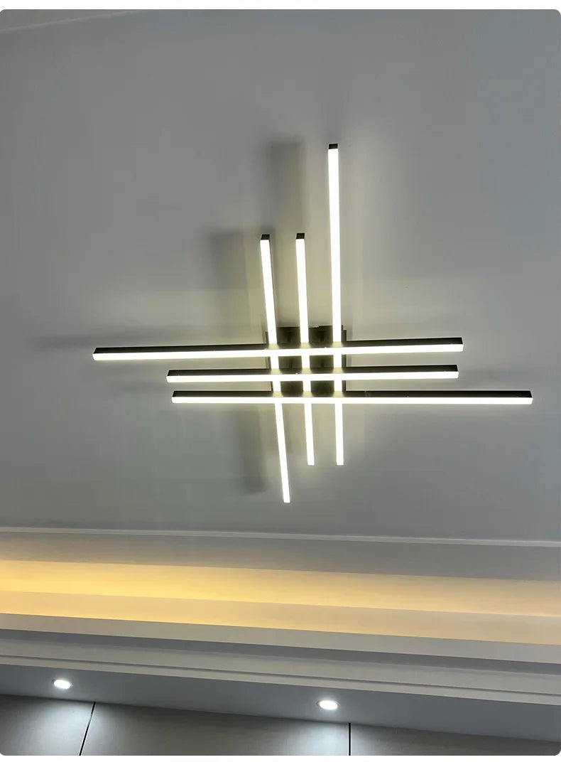 Lustre LED Chambre — Noir
