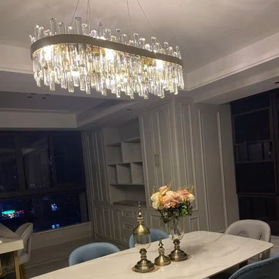 Lustre Cristal Moderne — Métal — 60cm