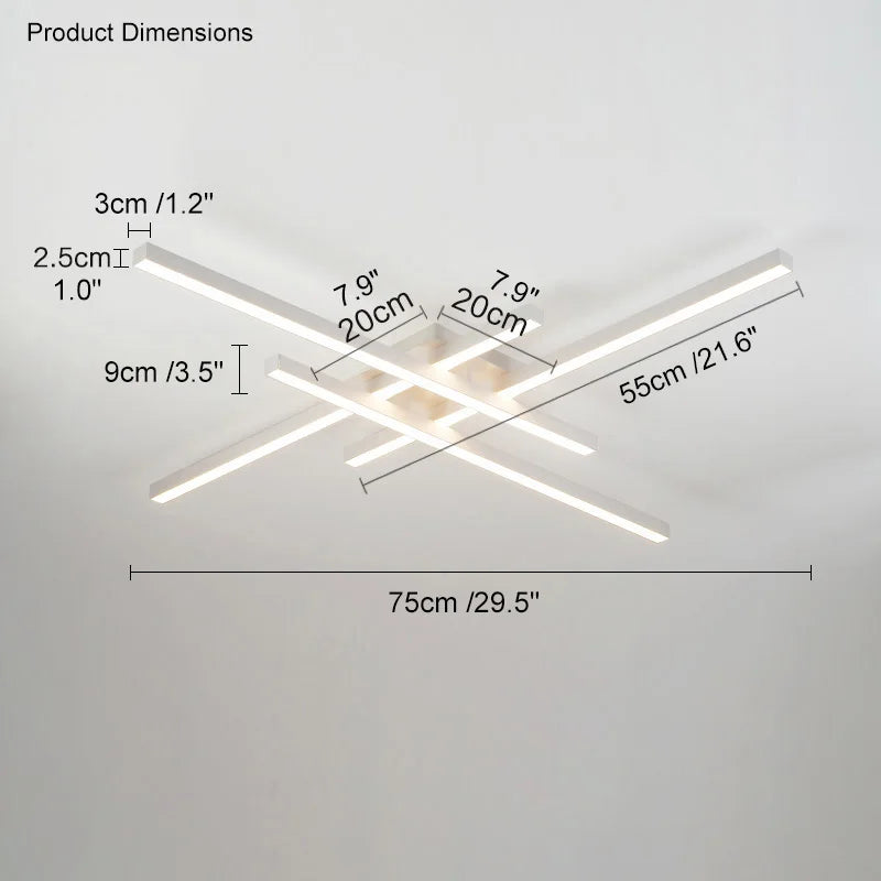 Lustre LED Chambre — Noir