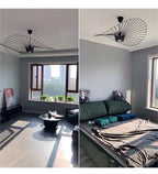 Lustre Paille — Suspension Chapeau Paille