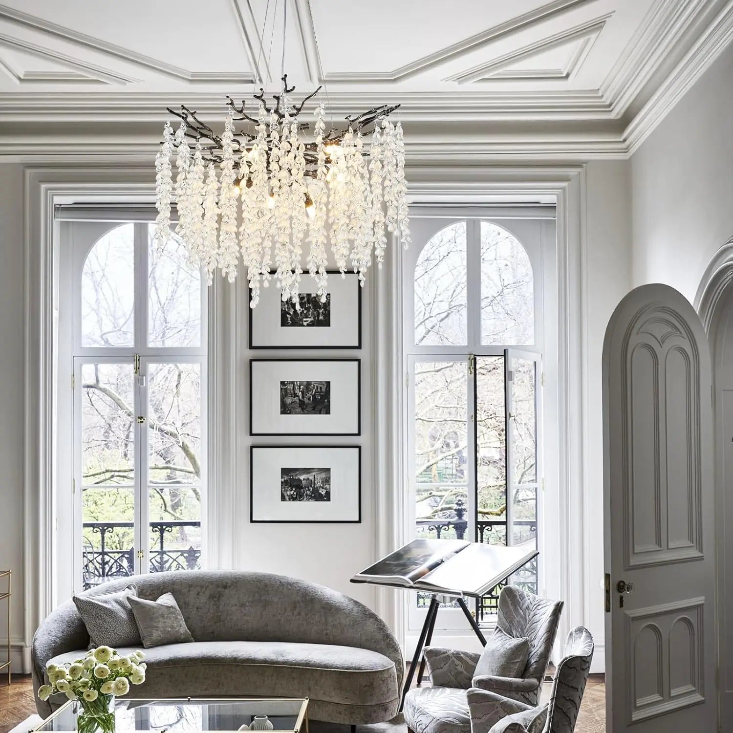 Lustre Cristal Salon — Chambre