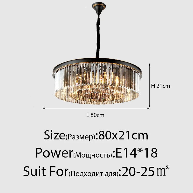 Lustre Vintage Industriel — Cristal