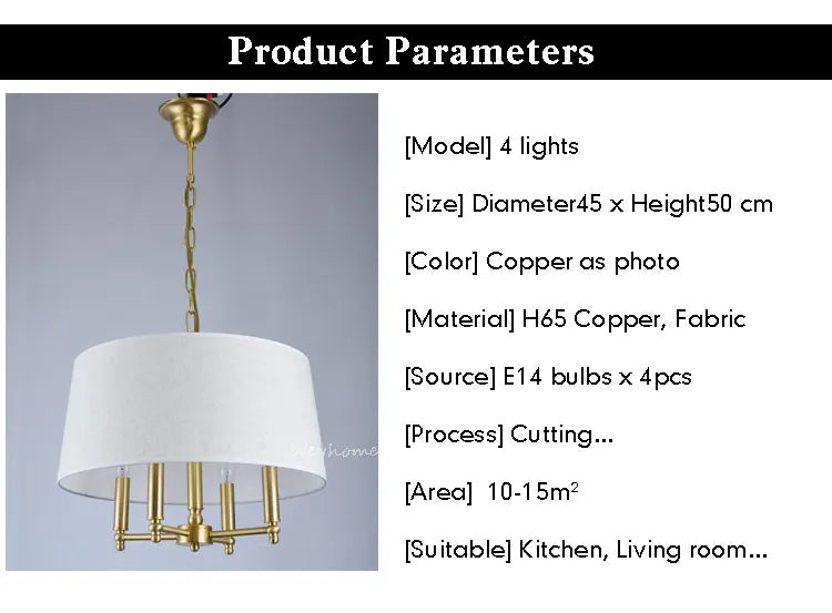Lustre pour Salle à Manger — Cuivre