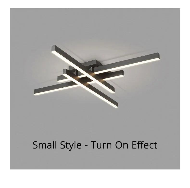 Lustre LED Chambre — Noir