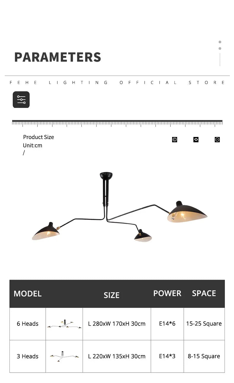 Plafonnier Salon Moderne — Plafonnier Nordique Design