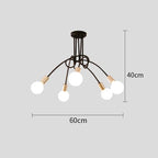 Lustre Chambre Adulte Doré — LED — Blanc 3 ampoules