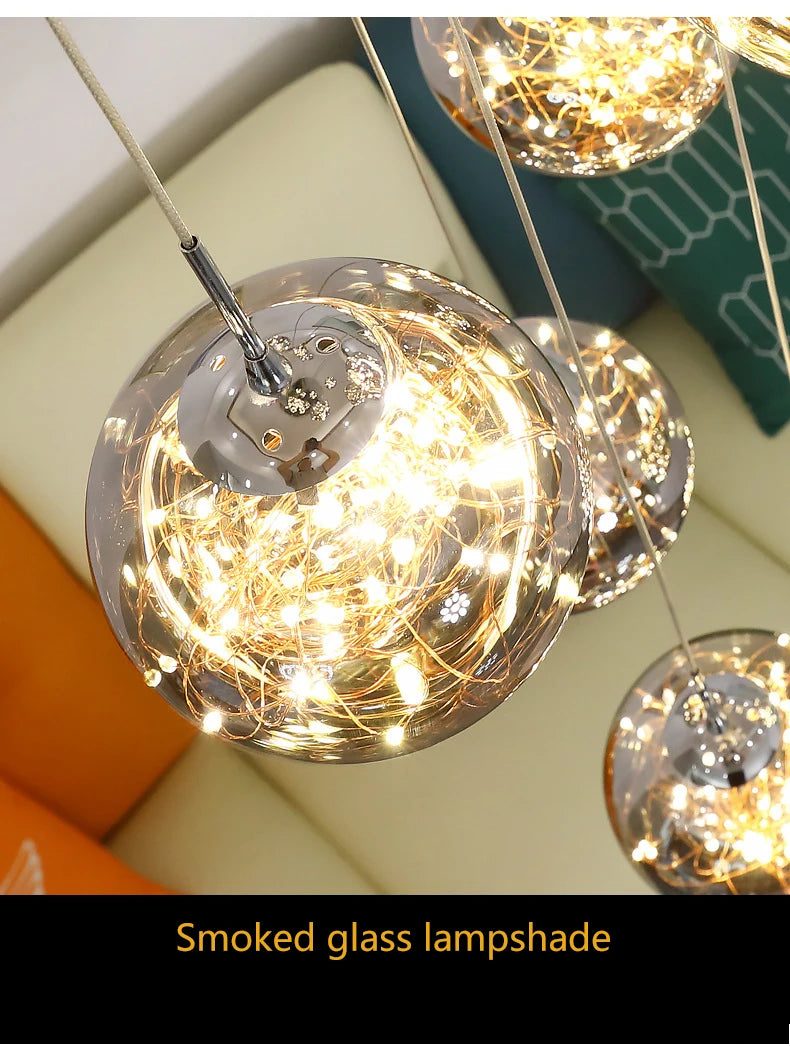 Lustre Salle à Manger Moderne — Cristal