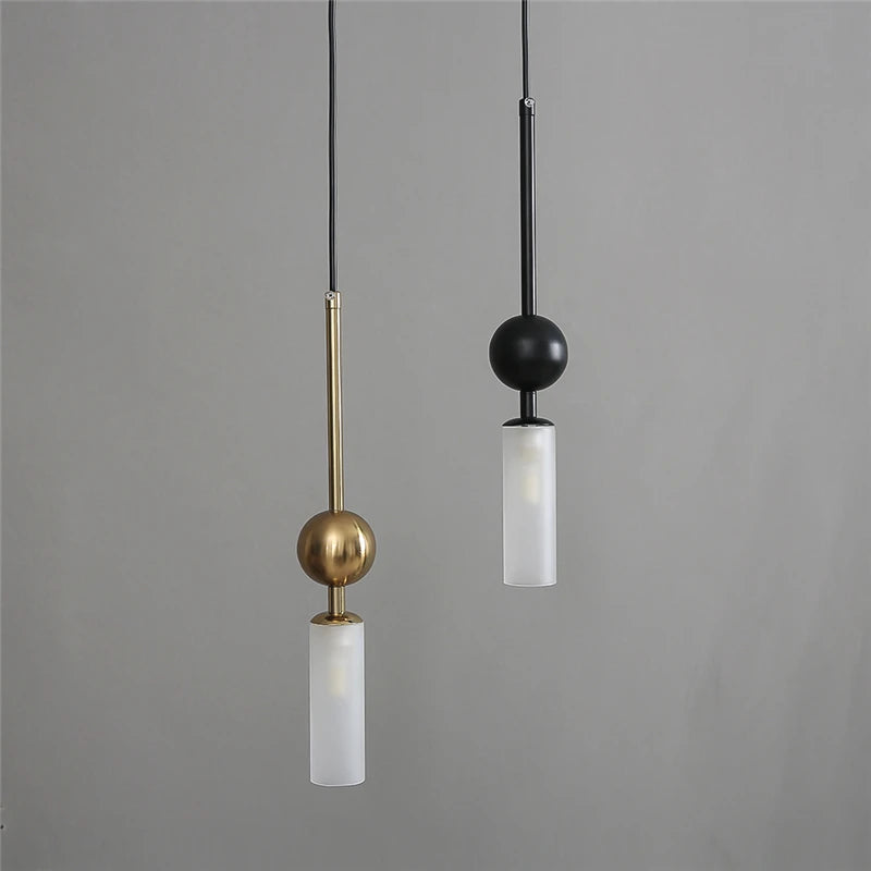 Lustre Luxe Nordique Art — Fer Or et Noir LED — Restaurant et Chambre