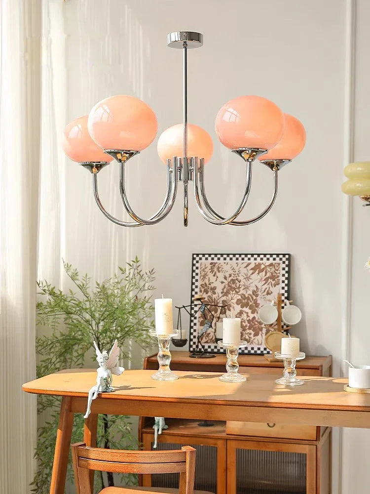 Lustre Chambre Adulte — LED — B argent 5 ampoules