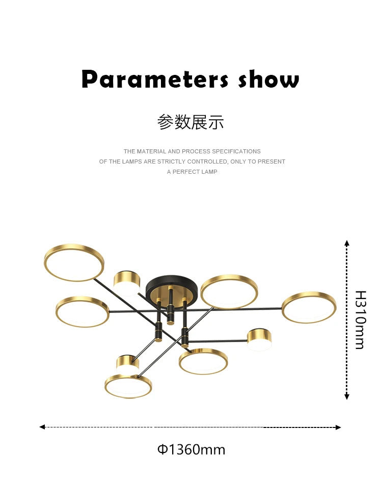 Lustre Moderne LED — Blanc