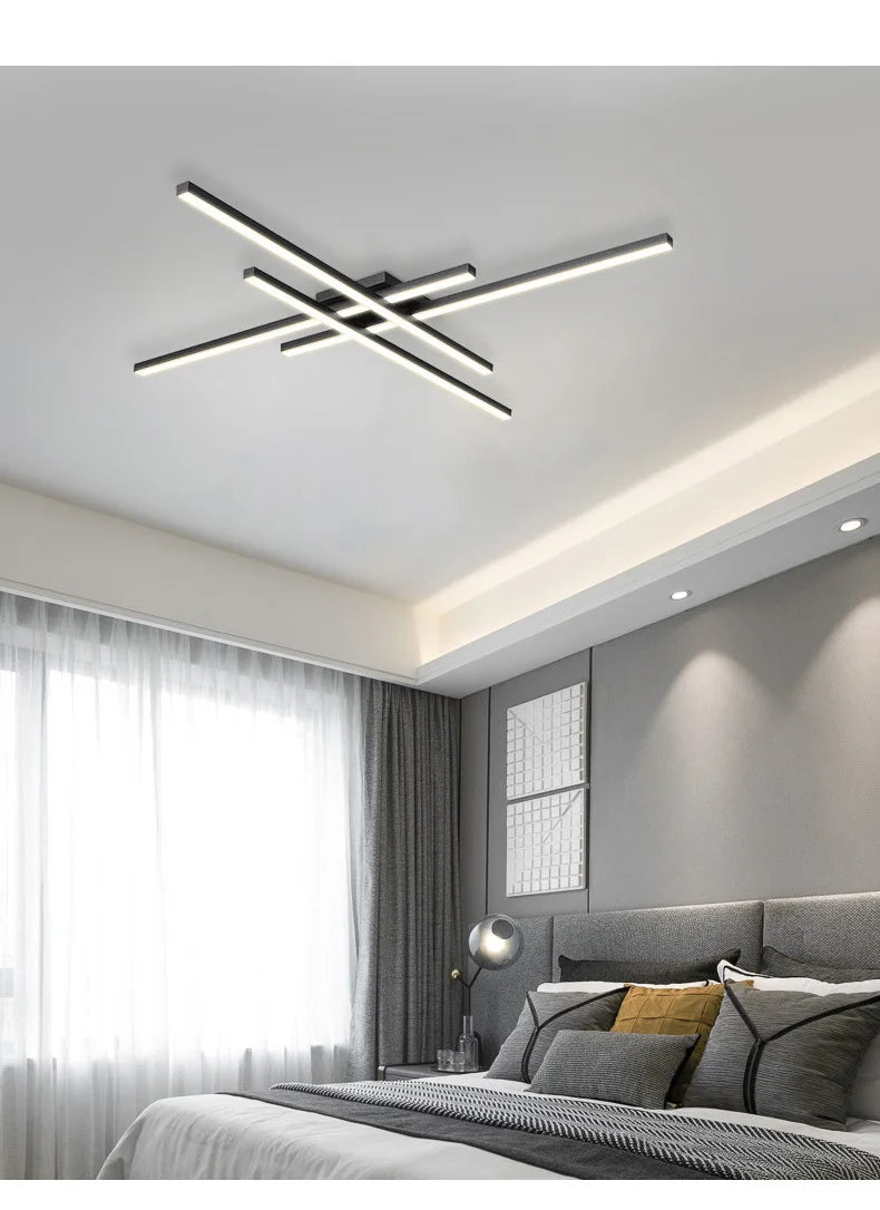 Lustre LED Chambre — Noir