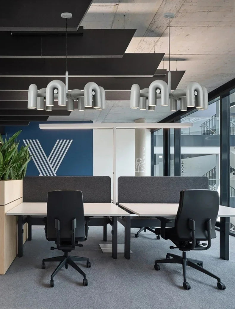 Lustre Salon Noir — Plafonnier Nordique Design