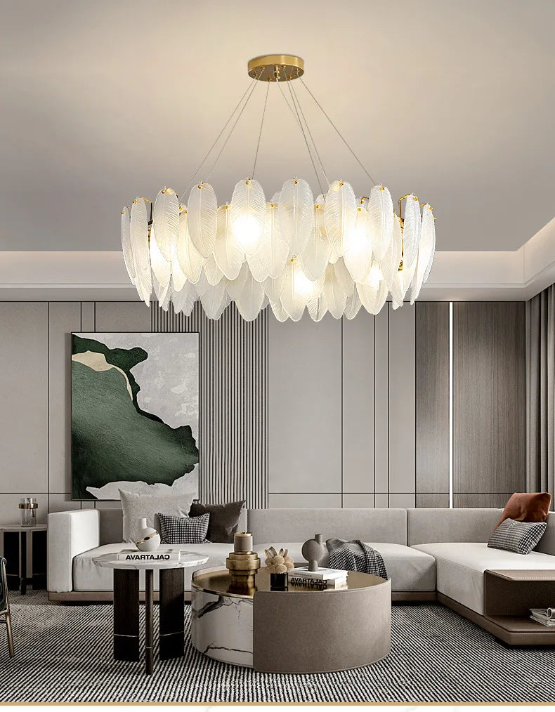 Lustre Chambre Bébé — Verre — Ovale L80cm