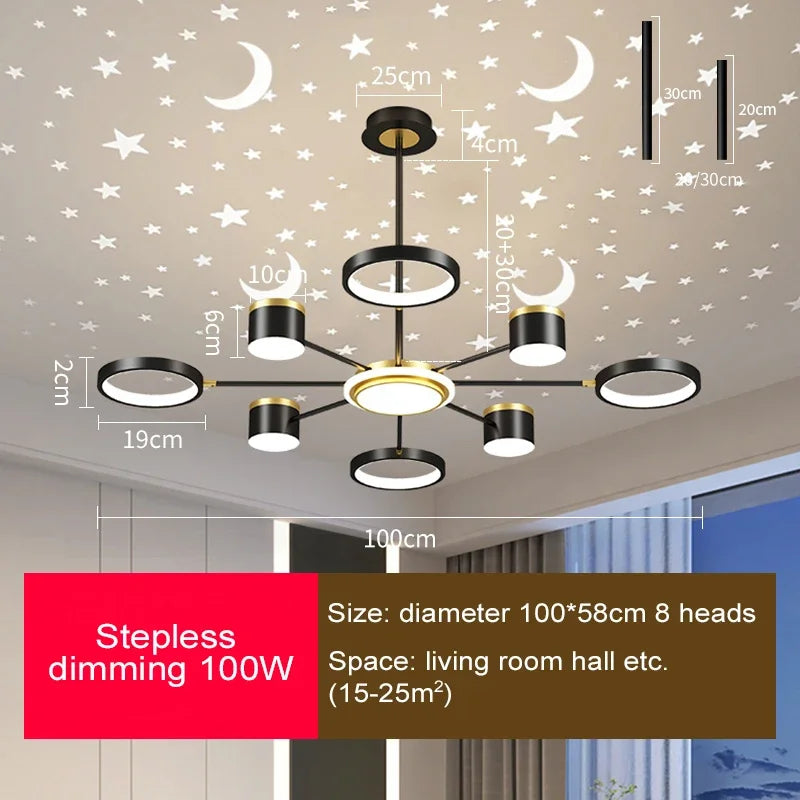 Lustre Moderne LED — Blanc